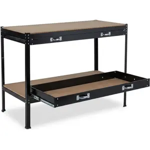 Relaxdays, Werkbank + Arbeitsbock, Werkbank (121 cm, 63.50 cm)