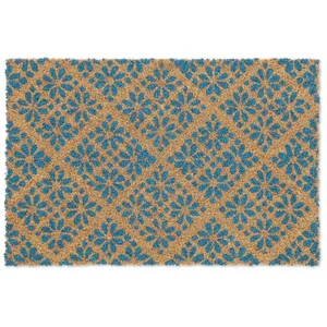 relaxdays Fußmatte im floralen Design, Rechteckig, Höhe: 15 mm günstig
