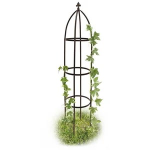relaxdays Rankhilfe Obelisk Metall braun 190 cm günstig