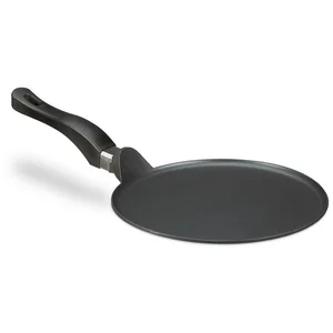 relaxdays Crêpepfanne Crêpespfanne Aluguss schwarz 25 cm, Aluminium (1...