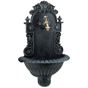 relaxdays Gartenbrunnen Wandbrunnen Antik, 37.5 cm Breite, Wasserbecke... günstig