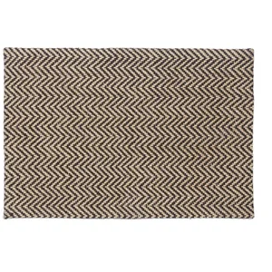 relaxdays Fußmatte Jute Zickzack, Rechteckig, Höhe: 10 mm günstig