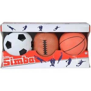 Smoby SIMBA Spielball Simba Mini Spielbälle Set, 3 Stück Fußball, Bask...