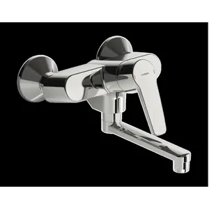 Hansa, Duscharmatur + Badewannenarmatur, Polo Spültisch Küchen Wandarmatur (chrom), Ausl. 234 mm günstig