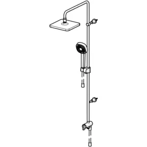 Hansa, Duschsystem, Basicjet Duschsystem mit wasserführender Brausestange, mit flexiblen Anschlussschläuchen günstig