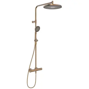Hansa, Duschsystem, aurelia - doucheset met thermostaat, diameter 30 cm, 3 jets, geslepen brons günstig