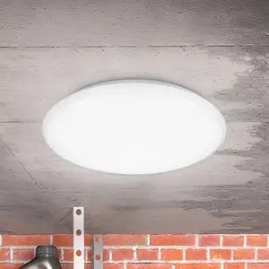 B.K.Licht LED-Deckenleuchte Jill, weiß, Ø 27,8 cm, Kunststoff, 4.000 K günstig