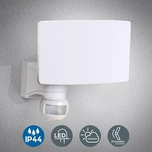 B.K.LICHT Außenstrahler - 20W, 2300lm, IP44, LED, mit Bewegungsmelder,...