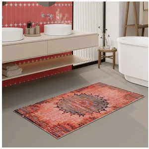Wecon home Badematte Healing, Höhe 0,5 mm, fußbodenheizungsgeeignet, Polyester, rechteckig, Vintage, waschbar, rutschfest, schnell trocknend, robust, Badteppich günstig