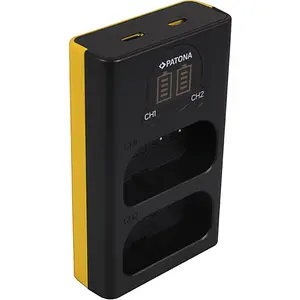 Patona Dual LCD USB Ladegerät f. Panasonic DMW-BLJ31 Lumix DC-S1 DC-S1R DC-S1H (Kamera Akku Ladegerät), Kamera Stromversorgung, Schwarz günstig