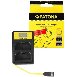 Patona Smart Dual (Kamera Akku Ladegerät), Kamera Stromversorgung, Schwarz, Gelb günstig