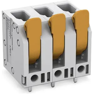 Wago Leiterplattenklemme mit Hebel, Elektronikkabel + Stecker, Grau günstig