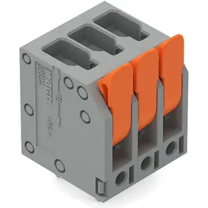 Wago Leiterplattenklemme mit Hebel, Elektronikzubehör + Gehäuse, Grau günstig