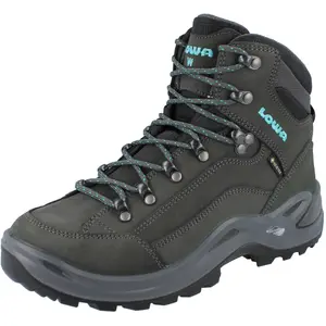 LOWA Renegade GTX Mid Ws Wide asphalt/türkis - Größe: UK 5,5