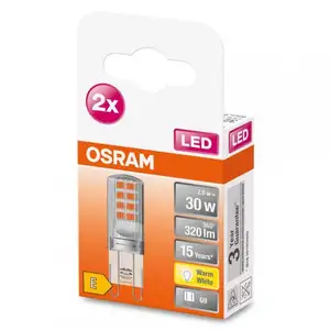 OSRAM HOMELIGHTING 4058075449862 LED (monochrome) EEC E (A - G) G9 Bulb shape 2.6 W = 30 W Warm white (Ø x L) 14 mm x 43 mm 2 pc(s) günstig