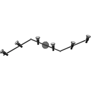 LEDVANCE LED SPOT GU10 6 x 3,4W, 1380lm, schwarz, 2.700K Farbtemperatur, warmweiße Lichtfarbe, zeitloses Design, austauschbare LED-Lampe, ideal für Innenräume, CRI 90, verstellbare Köpfe günstig