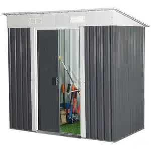 HOME DELUXE - Geräteschuppen BOHIO - Größe: M - Maße 195 x 121 x 180 cm, Raumfläche 2,2 m², inkl. Fundament I Gerätehaus Gartenschuppen Gartenschrank günstig