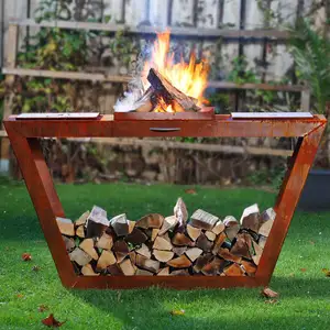HOME DELUXE - Rost Holzlege - PAULO - 160x40x60 cm, wetterbeständig, e... günstig