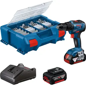 Bosch GSR 18V-55, Handbohrmaschine, Bürstenlos, Schwarz, Blau, 1,3 cm,...
