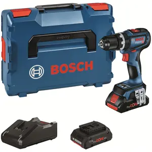 Bosch GSB 18V-90 C Akku-Schlagbohrschrauber (18V 64 N·m - 2 Akkus+,Lad...