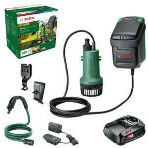 Bosch Akku-Regenwasserpumpen GardenPump 18V-2000, Akkupack 18V 2,5Ah günstig
