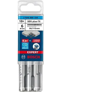 Bosch EXPERT Hammerbohrer SDS-plus-7X, Ø 6mm, 10 Stück