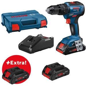 Bosch Akku-Schlagbohrschrauber GSB18V-55 + 3x Akku 4,0Ah + GAL18V-40 0...