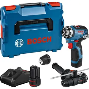 Bosch Akku-Bohrschrauber GSR 12V-35 FC, 2 x Akku GBA 12V 3.0Ah, 2 x Au...
