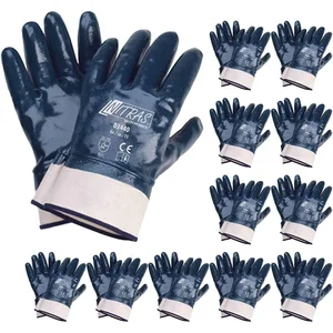 Nitras Nitril-Handschuhe 03440 vollbeschichtet Arbeitshandschuh Stulpe... günstig