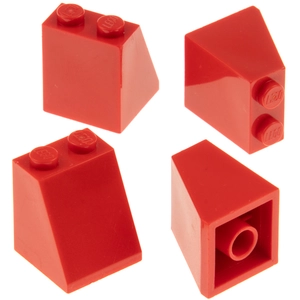 4x Lego Dachstein 65° 2x2x2 rot schräg Steine 4251818 4234526 3678b