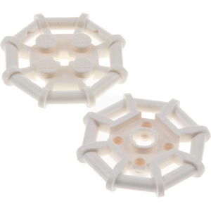 2x Lego Gitter Platte 2x2 weiß Oktogonal Noppen rund Star Wars 6009016...