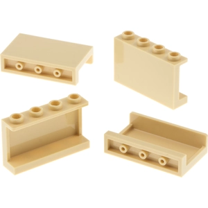 4x Lego Fenster Panele 1x4x2 beige Stützen Wand Harry Potter 6195544 1...