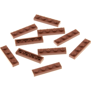 10x Lego Bau Stein 1x4 Platte rot braun Leiste Star Wars 4211190 3710