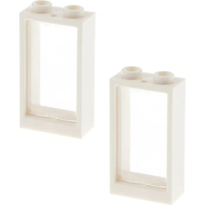 2x Lego Fenster Rahmen 1x2x3 weiß Scheibe transparent weiß Haus 60602 ...
