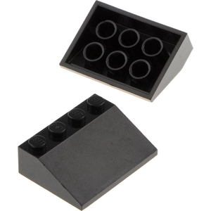 2x Lego Dachstein 33° 3x4 schwarz schräg Dach Ziegel glatt 6435854 301...