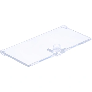 2x Lego Haus Tür Scheibe transparent weiß 1x4x6 mit Griff Noppe 60616