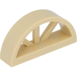 2x Lego Fenster 1x4x1 2/3 beige halb rund bogenförmig Speichen 41101 2...