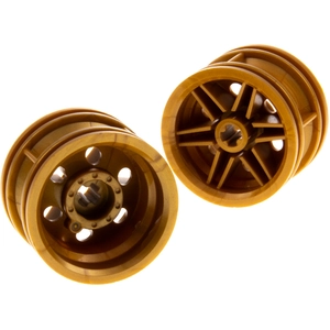 2x Lego Technic Felge 30.4x20 flat dunkel gold Rad Auto Fahrzeug 56145