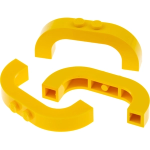 3x Lego Bogenstein 1x6x2 gelb oben gebogen Brücke Set 43179 60096 6132...