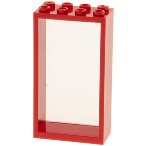 1x Lego Tür Rahmen 2x4x6 rot Scheibe transparent weiß Türblatt Haus 57...