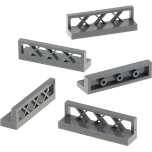 5x Lego Zaun 1x4x1 neu-dunkel grau Gitter Zäune Zug Geländer 4219725 3...