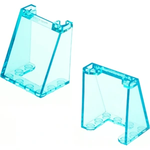 2x Lego Windschutzscheibe 3x4x4 transparent hell blau invertiert Fenst...