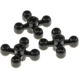 3x Lego Technic Zahnrad Kugelgelenk schwarz Kreuz Achs Loch 49135 3207...