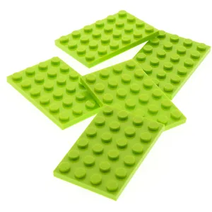 5x Lego Bau Platte 4x6 lime hell grün Basic Grundplatte 41352 41313 42...