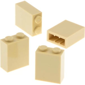 4x Lego Bau Stein 1x2x2 beige innen Noppen Halter Harry Potter 71043 3...