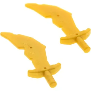 2x Lego Figuren Waffe Krummsäbel perl gold Schwert Säbel Zubehör 46002...
