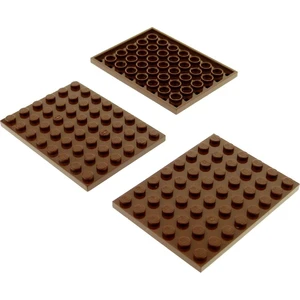 3x Lego Bau Platte 6x8 Basic reddish braun Star Wars 8780 75827 422372...