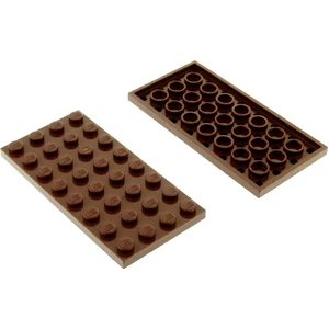 2x Lego Bau Platte 4x8 rot braun Grundplatte Star Wars 79003 76052 421...