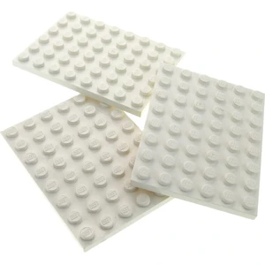 3x Lego Bau Platte 6x8 weiß Basic Grundplatte Star Wars 75098 10177 30...