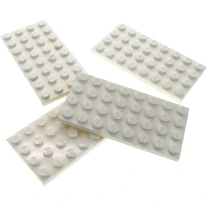 4x Lego Bau Platte 4x8 weiß Basic Grundplatte Star Wars 75098 31039 30...